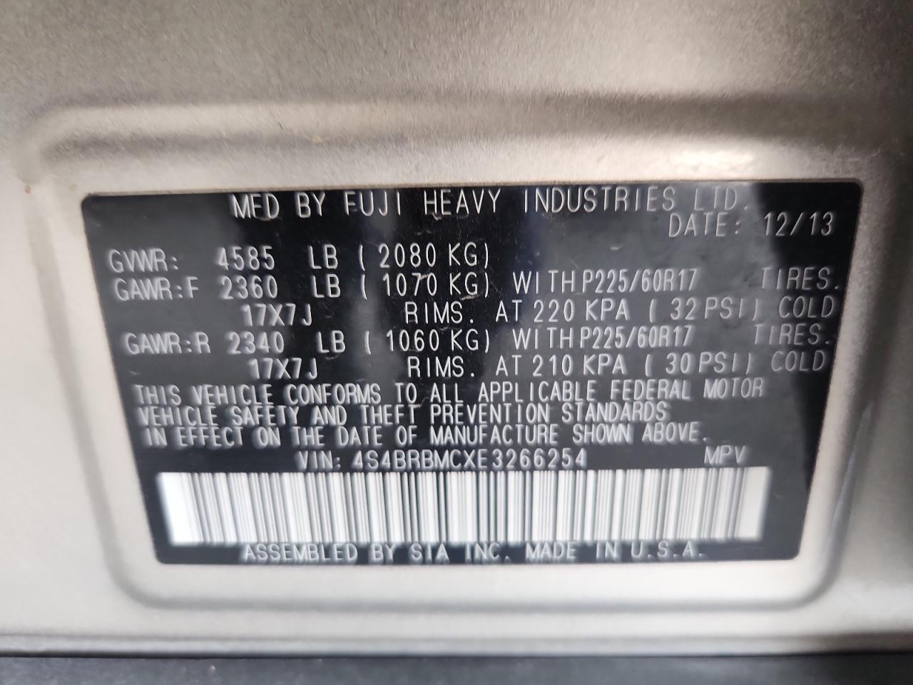 Subaru Outback 2.5i Limited Image 12