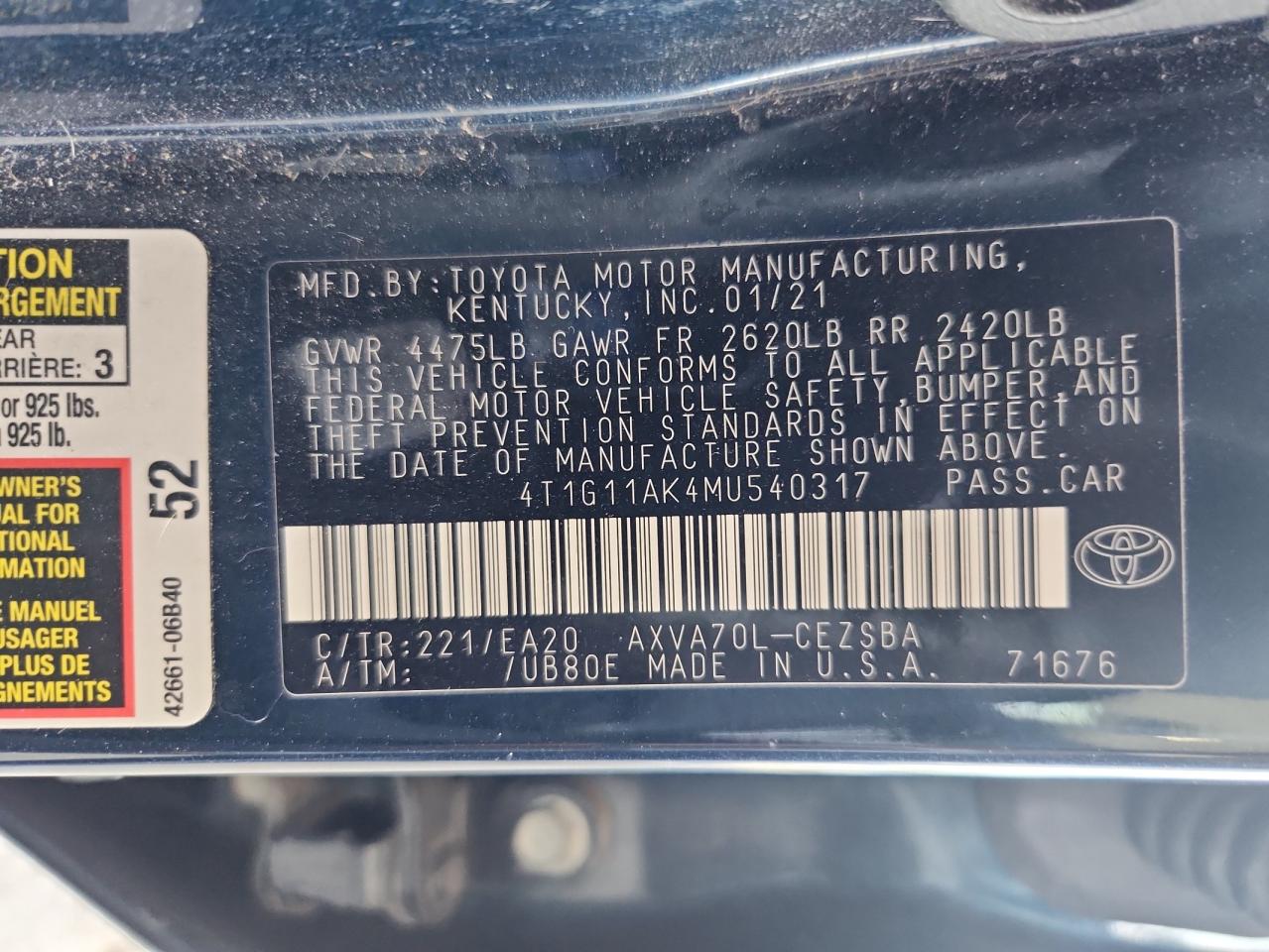 Toyota Camry Se Image 11