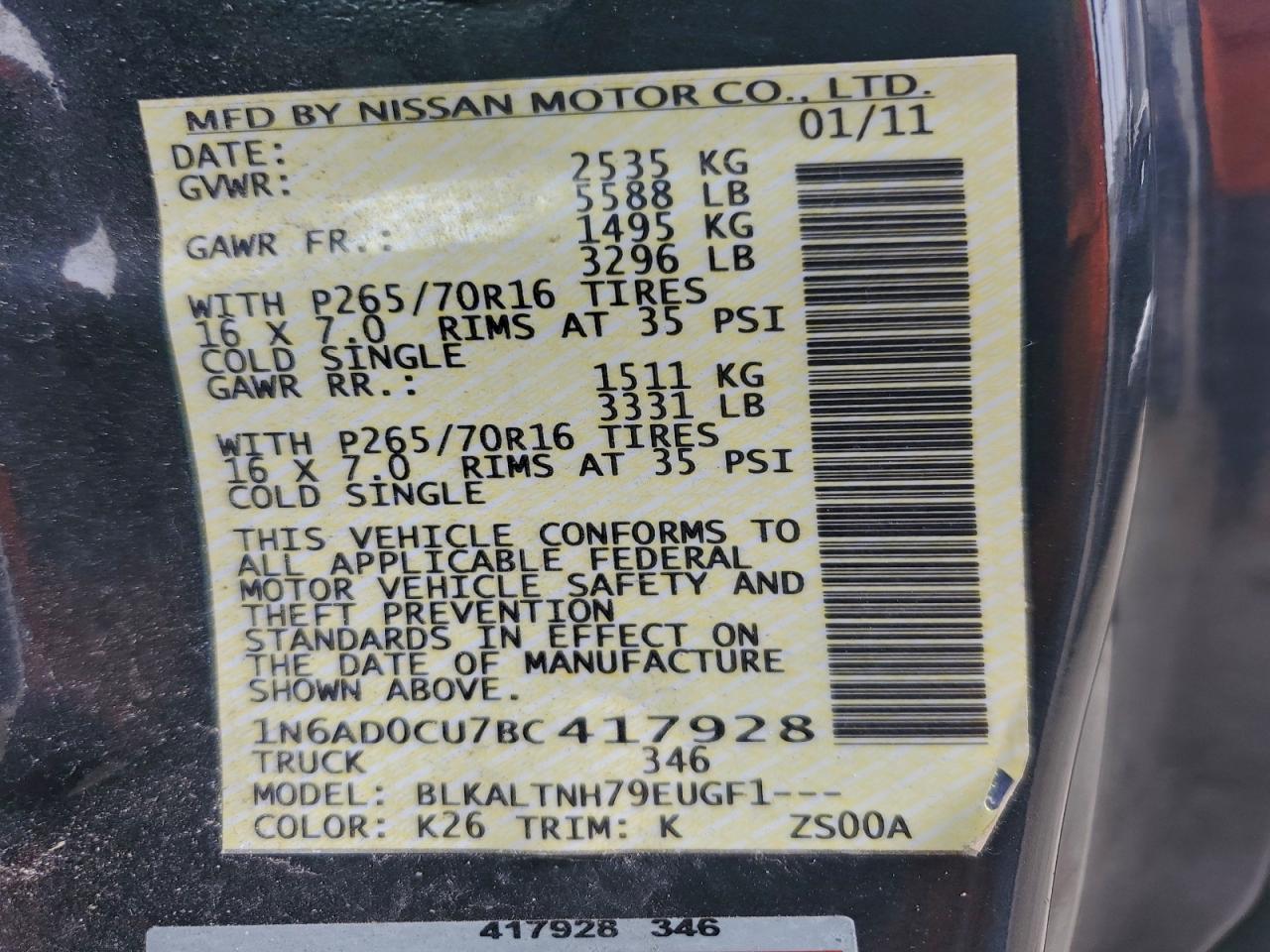 Nissan Frontier Sv Image 12