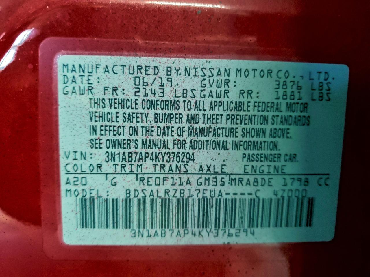 Nissan Sentra S Image 10