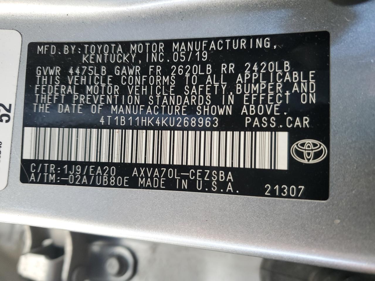 Toyota Camry L Image 12