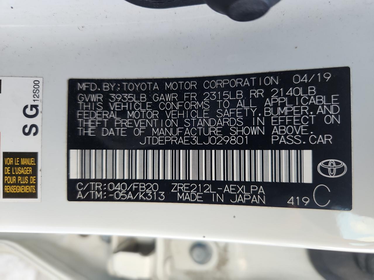 Toyota Corolla Le Image 7